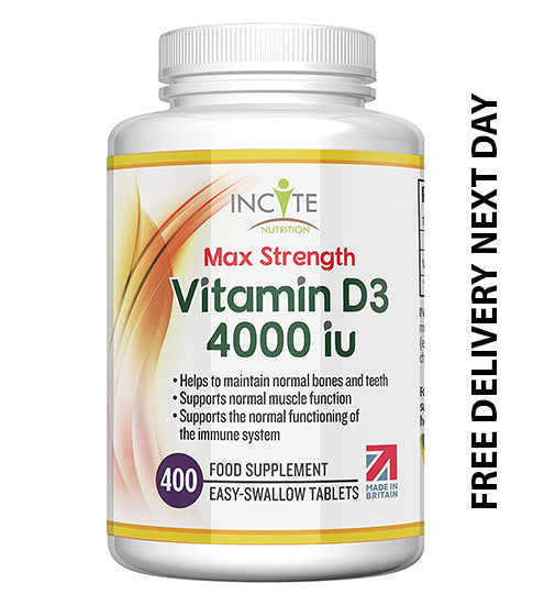 Vitamin D3 4000 iu - Vitamin D Tablets Vegetarian - Vitamin D Supplements - Immune System Booster