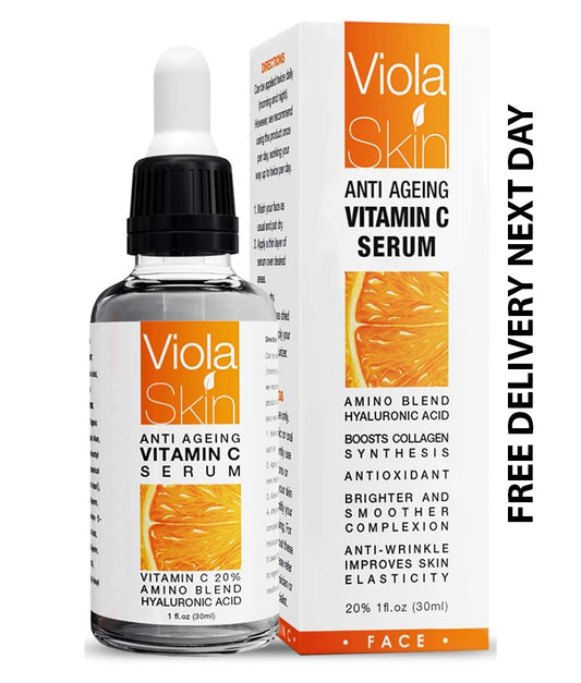 Vitamin C face Serum Anti-Aging Hyaluronic Acid Retinol Viola Skin