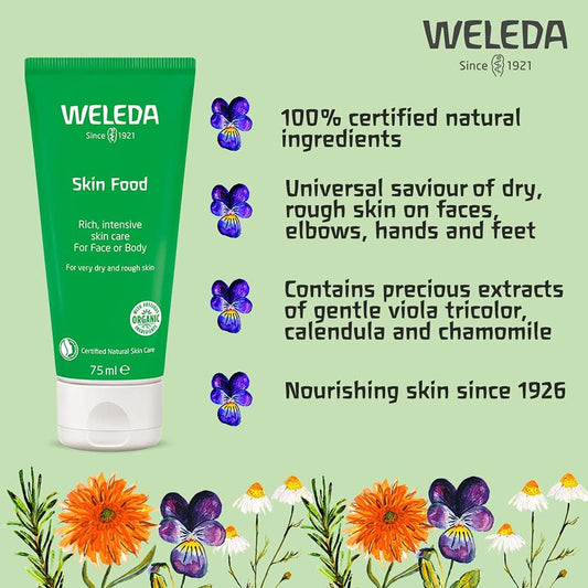 Weleda Skin Food For Dry And Rough Skin 75ml Lotion Moisturiser sunflower oil